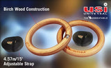 USI Wooden Gym Ring (Premium Quality)