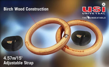USI Wooden Gym Ring (Premium Quality)