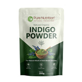 Natural Organic Indigo Powder – Chemical-Free Hair Coloring for Black & Dark Shades - Nutrition by Pure Nutrition