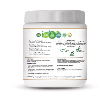 Inulin Powder Prebiotic Fiber 250g | Gut Health & Digestive Support