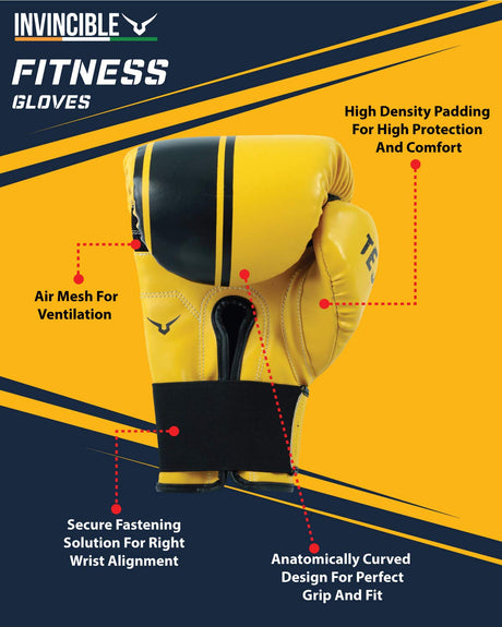 Invincible Tejas Fitness Training Synthetic Leather Boxing Gloves | K.L. Mahajan & Sons (Invincible)