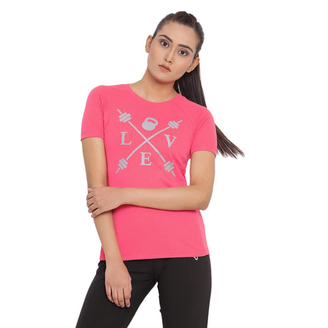 Invincible Women’s Gym Love Round Neck Workout T-Shirt | K.L. Mahajan & Sons (Invincible)