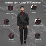 Invincible Men's Platinum Nylon Sauna Suit