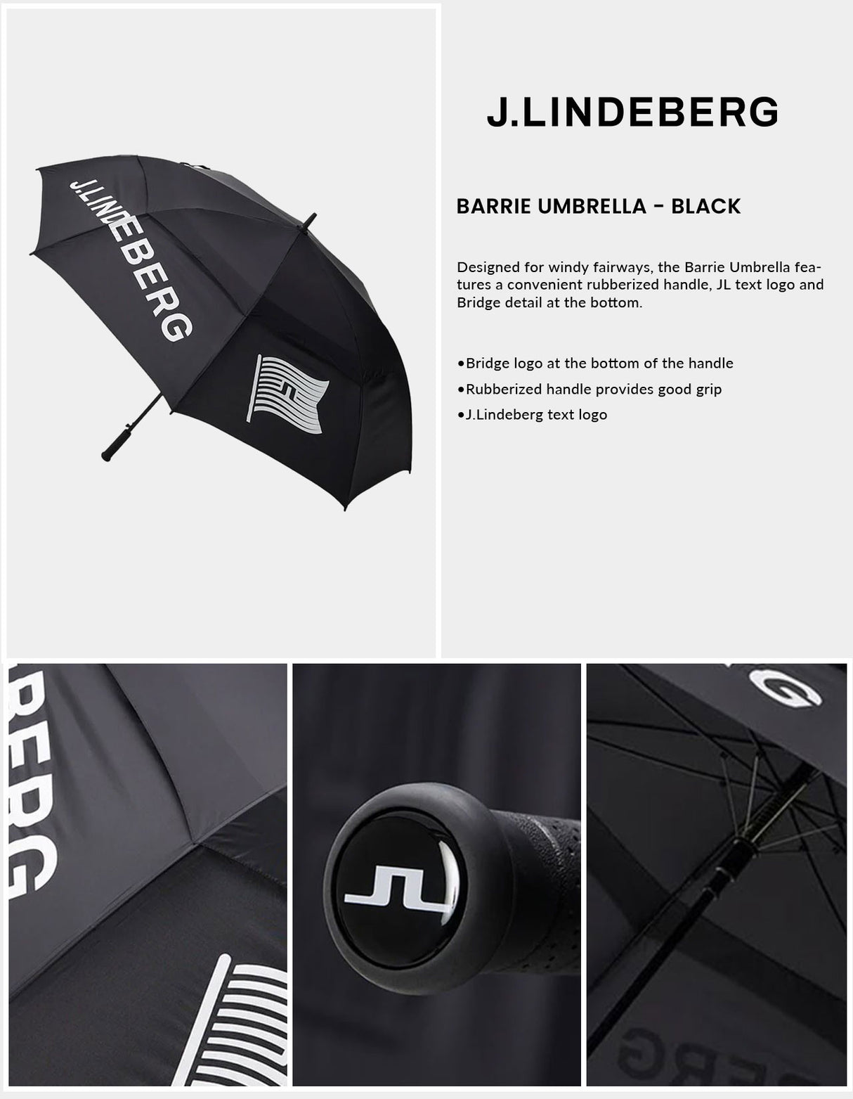J Lindeberg Barrie Umbrella - Black