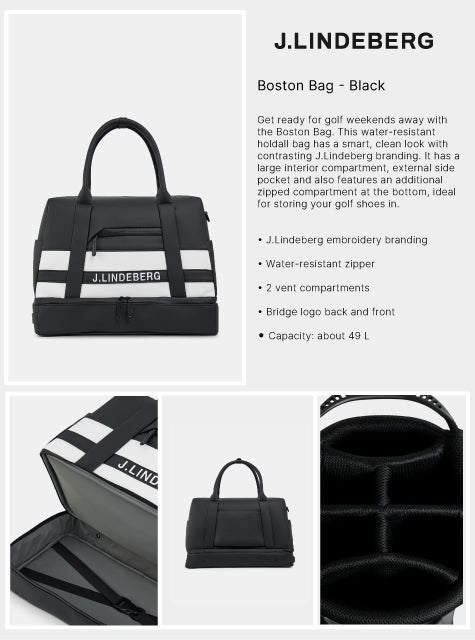 J Lindeberg Boston Bag - Black