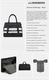 J Lindeberg Garment Duffel Bag - Black
