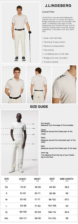J Lindeberg Men's Lionel Golf Polo - Moonbeam