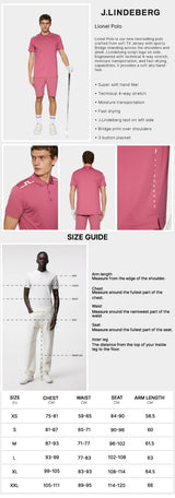 J Lindeberg Men's Lionel Golf Polo - Rose Wine
