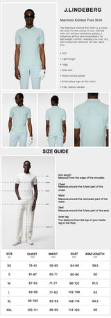 J Lindeberg Men's Martines Knitted Golf Polo - Winter Sky