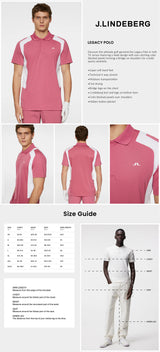 J Lindeberg Men’s Legacy Golf Polo - Rose Wine