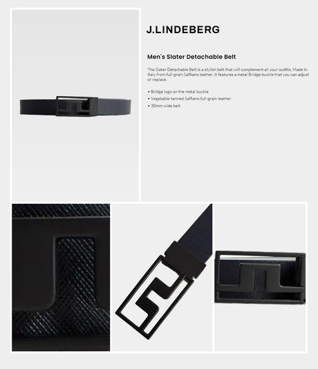 J Lindeberg Men's Slater Detachable Belt - JL Navy
