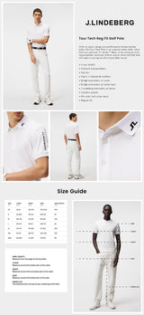J Lindeberg Men's Tour Tech Slim Fit Golf Polo - White