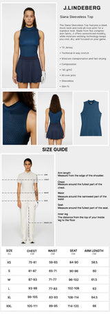 J Lindeberg Women's Siana Sleeveless Top - Shadow Bridge Navy S