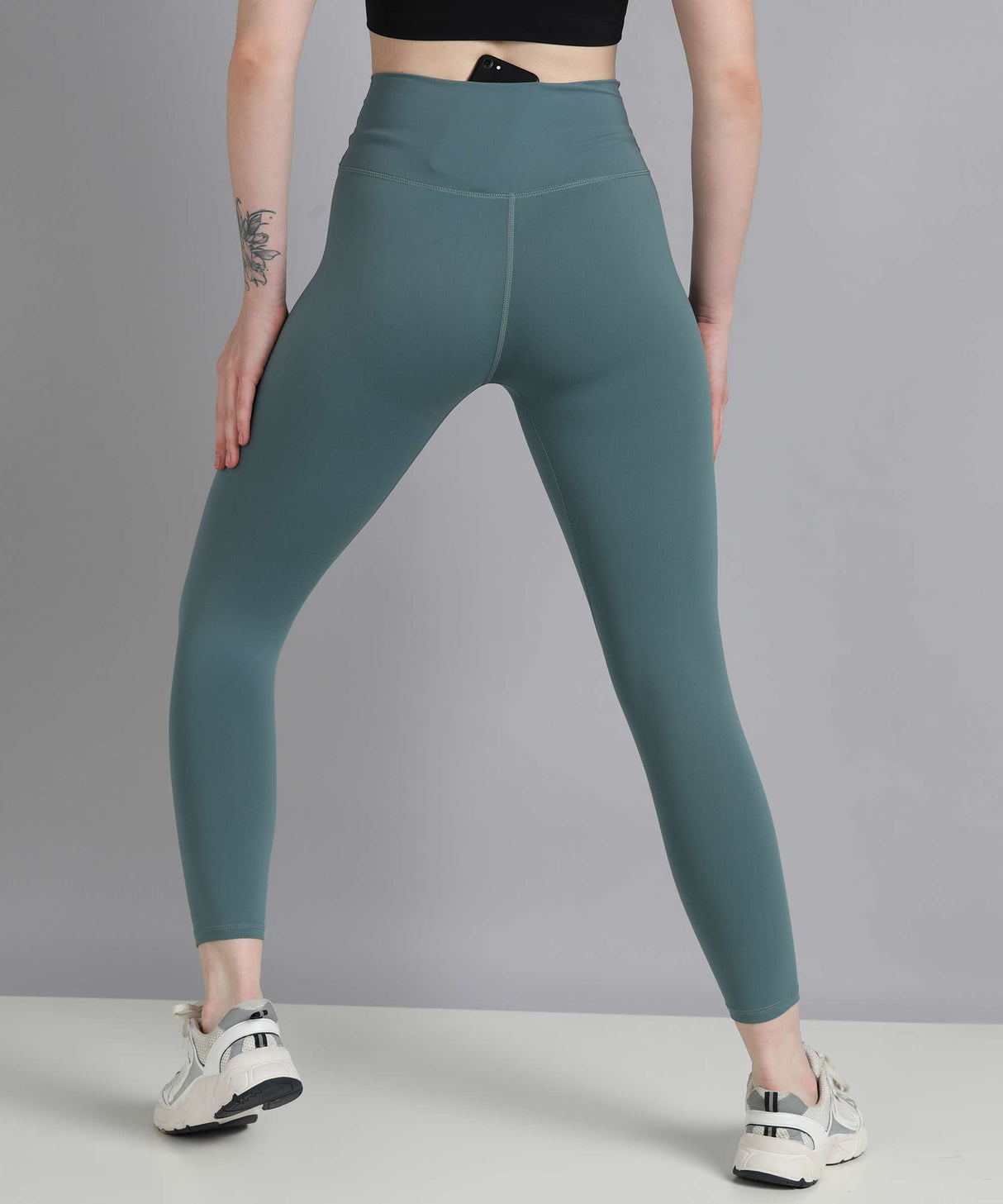 All Day Solid Tights With Pocket