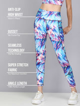 Tights with Abstract Overall Print