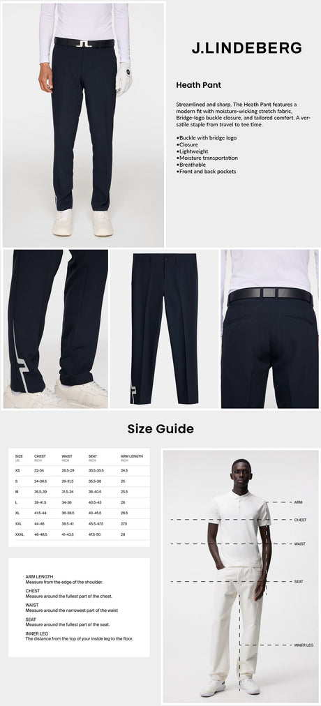 J Lindeberg Men's Heath Pant - JL Navy