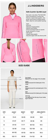J Lindeberg Women's Nefe Quarter Zip Mid Layer  - Eosine Pink