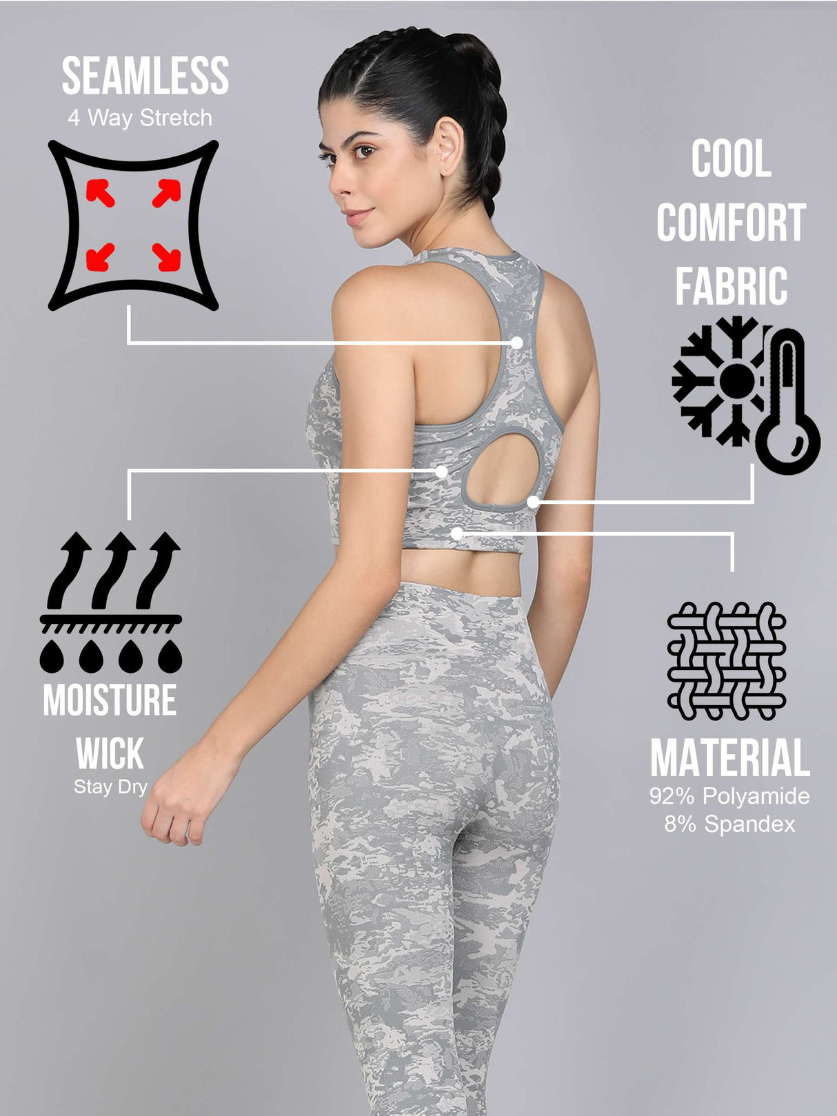 Seamless Camo Sports Bra