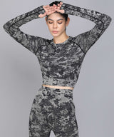 Seamless Camo Full Sleeves Top