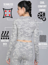 Seamless Camo Full Sleeves Top