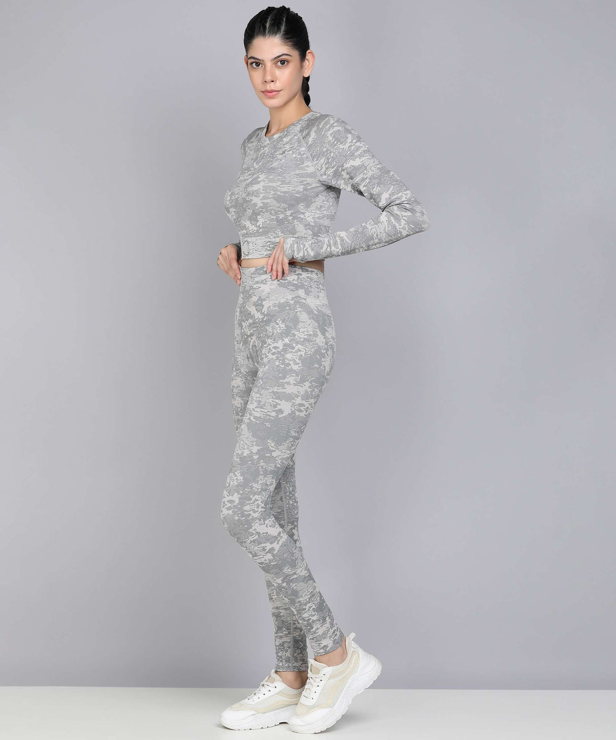 Seamless Camo Full Sleeves Top