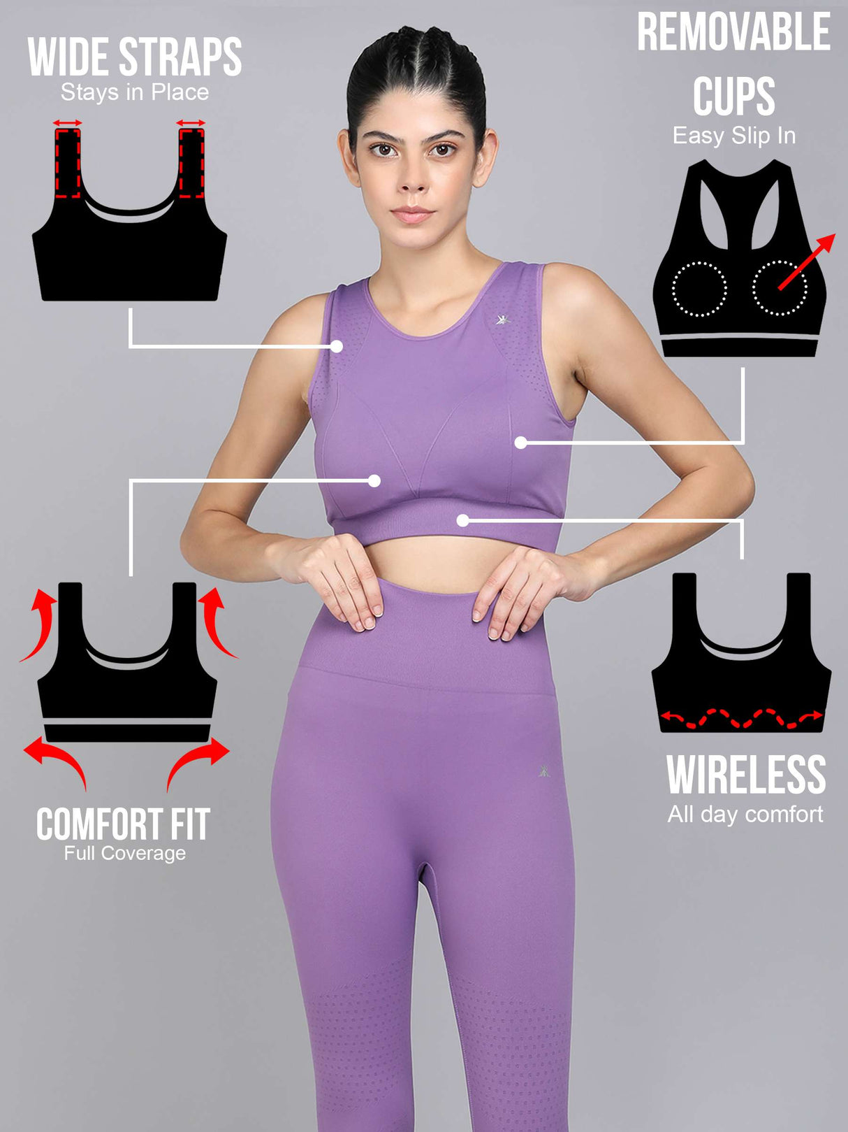 Medium Impact Support Sports Bra