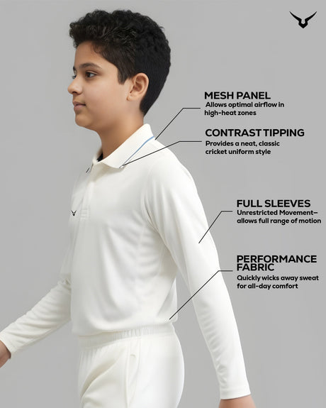 Invincible Kid's Elite Cricket Full Sleeve Tee