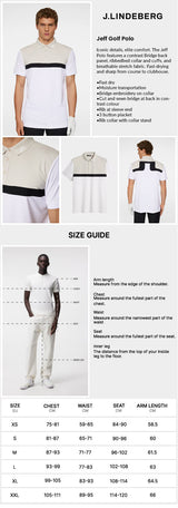 J Lindeberg Men's Jeff Golf Polo - White