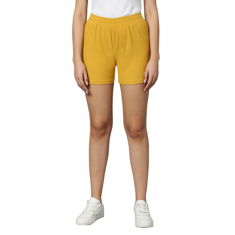 JILL Plain Shorts Mustard | Omtex