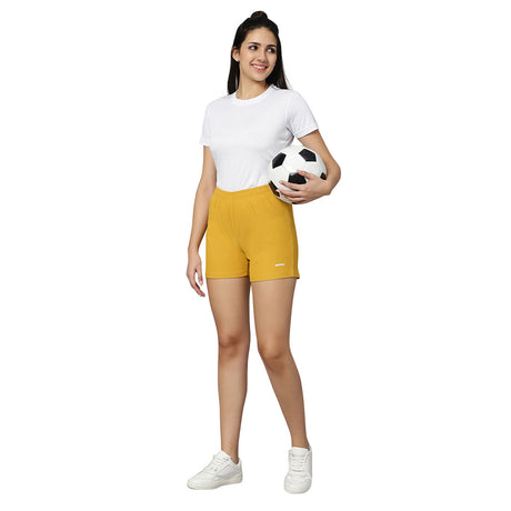 JILL Plain Shorts Mustard | Omtex