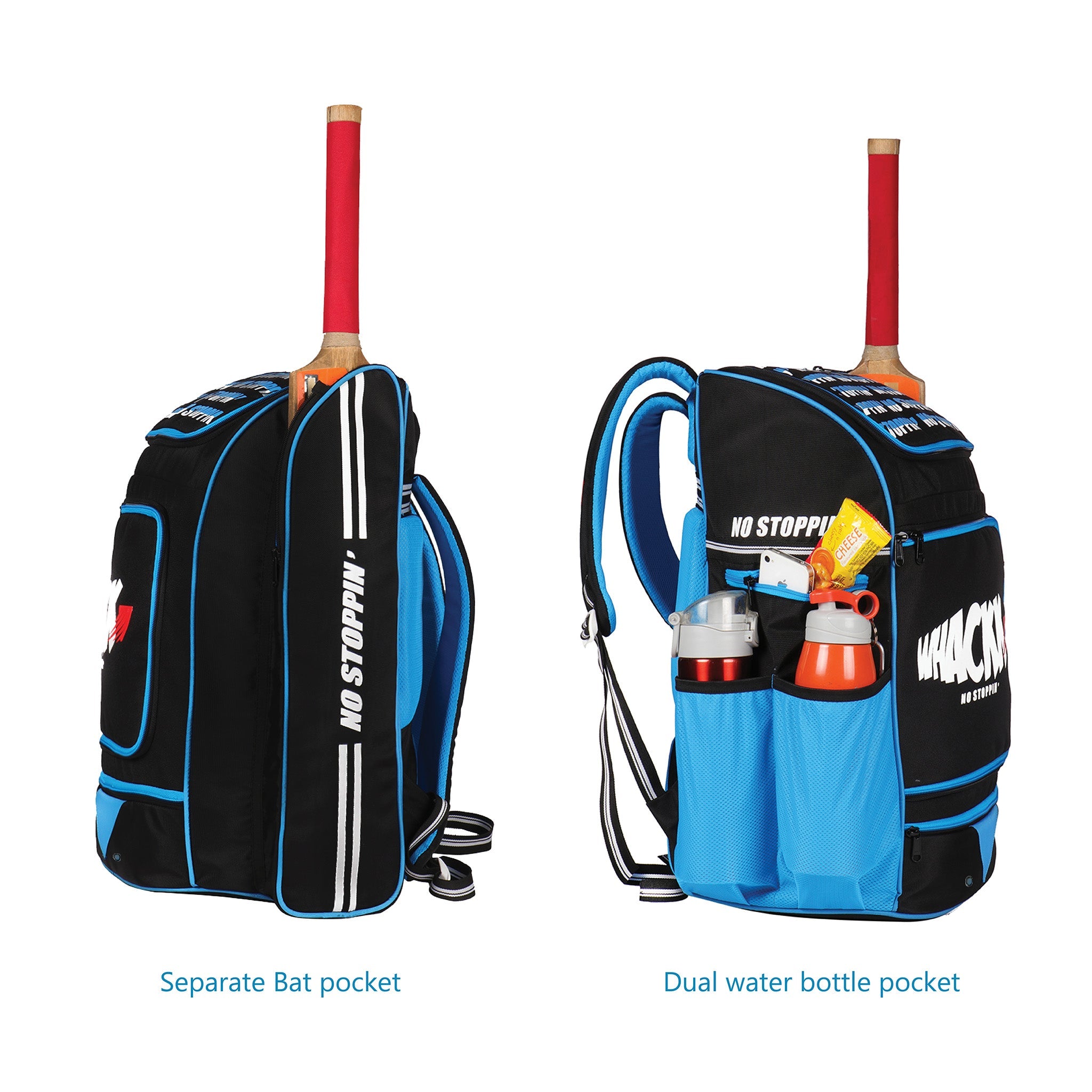 Blast Junior 37L Blue|Cricket Kit Bag |1 Pocket for Bat |2 Water Bottle Holders|Upto 10yrs Kids Kitbag |Leg pad Upto 12.5 "|Shoe & Accessories Pockets |Lightweight |Dual Opening
