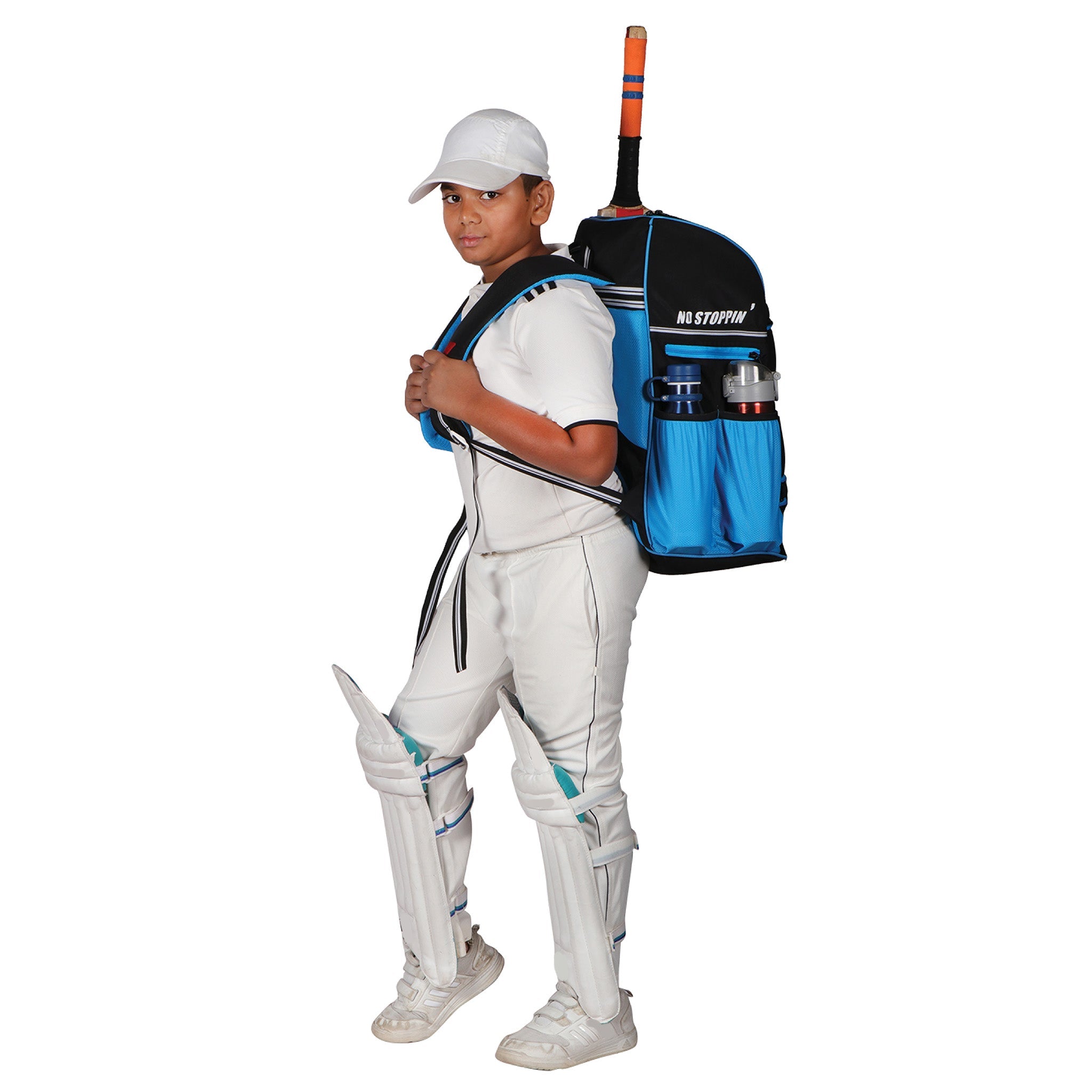Blast Junior 37L Blue|Cricket Kit Bag |1 Pocket for Bat |2 Water Bottle Holders|Upto 10yrs Kids Kitbag |Leg pad Upto 12.5 "|Shoe & Accessories Pockets |Lightweight |Dual Opening