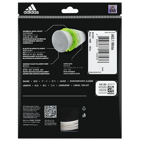 White String Kalkul A63.1 Badminton String Adidas | KIBI SPORTS