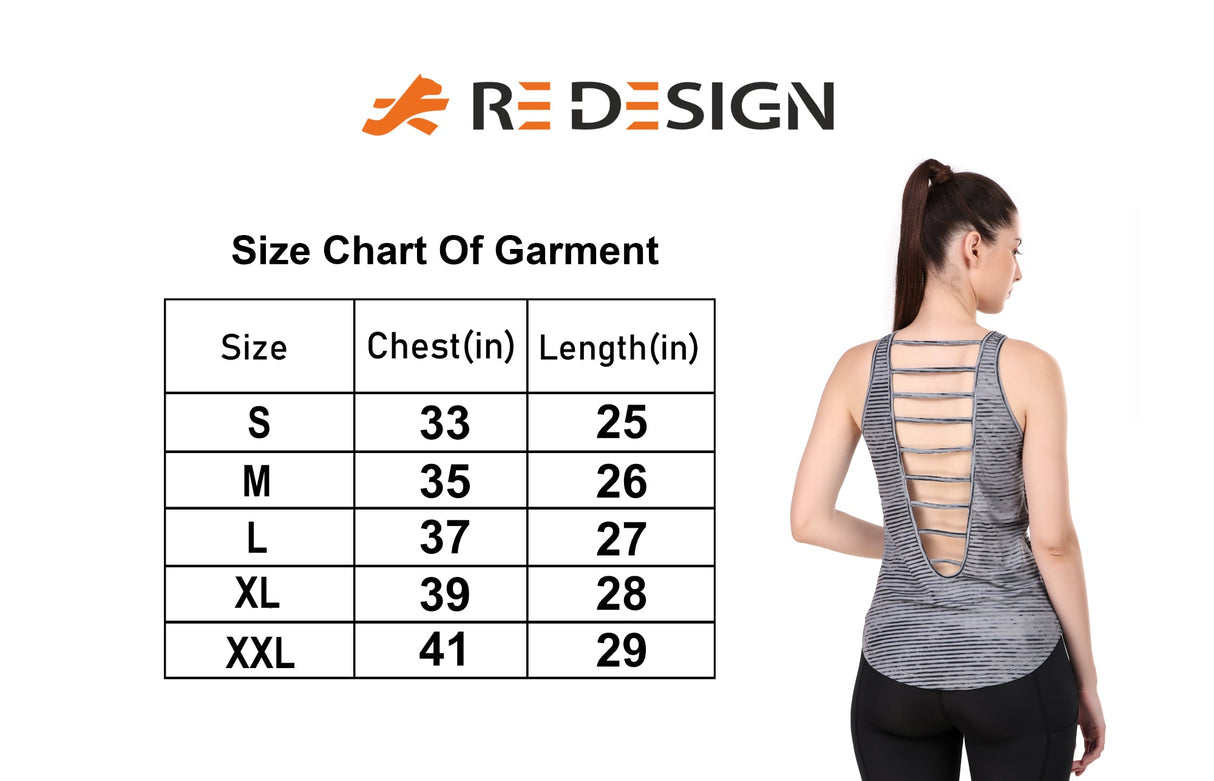 Chic Back Cut Sleeveless Tshirt For Women (Abstract Grey)