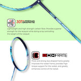 KBC 6990 Unstrung Badminton Racket (Blue) - 3U/G1