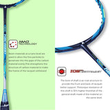 KBC 6990 Unstrung Badminton Racket (Blue) - 3U/G1
