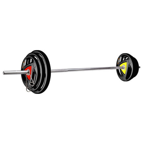 Kore Professional 10-50 kg Metal Integrated Rubber Plates Home Gym Set with One 3 Ft Curl + 5 Ft Pla | Kushal Rubber Industri