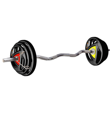 Kore Professional 10-50 kg Metal Integrated Rubber Plates Home Gym Set with One 3 Ft Curl Rod and On | Kushal Rubber Industri