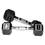 Kore Rubber Coated Professional 1-20 Kg (Set of Two) Hexa Fixed Dumbbells Home Gym Exercise Equipment for Men & Women, Black (DM-HEXA-COMBO16)