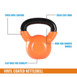 Kore Vinyl Coated Cast Iron 2-40 Kg Kettlebell Weight, for Full Body Workout and Strength Training (VINYL-KETTLEBELL)
