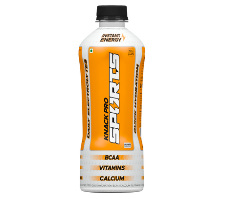 Knack Pro Sports 200ml Pack of 8 (Orange Flavour) PET Bottles - Sports Drinks & Beverages by Knack Beverages