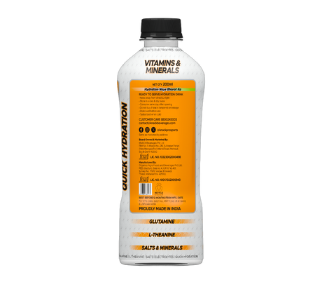 Knack Pro Sports 200ml Pack of 8 (Orange Flavour) PET Bottles