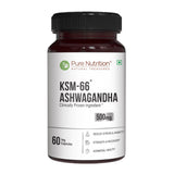 KSM-66 Ashwagandha 500mg  Standardized Root Extract | Stress & Vitality - Nutrition by Pure Nutrition