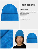 J Lindeberg Men's Karlos Beanie - Sonic Blue