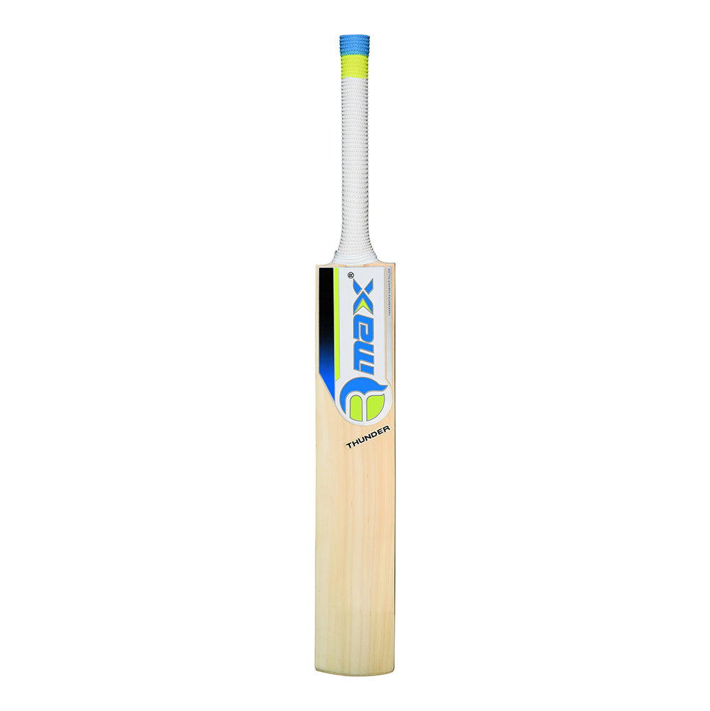 RMax Kashmir Willow Thunder Leather & Tennis Ball Cricket Bat with Bat Cover | Kibi Sports