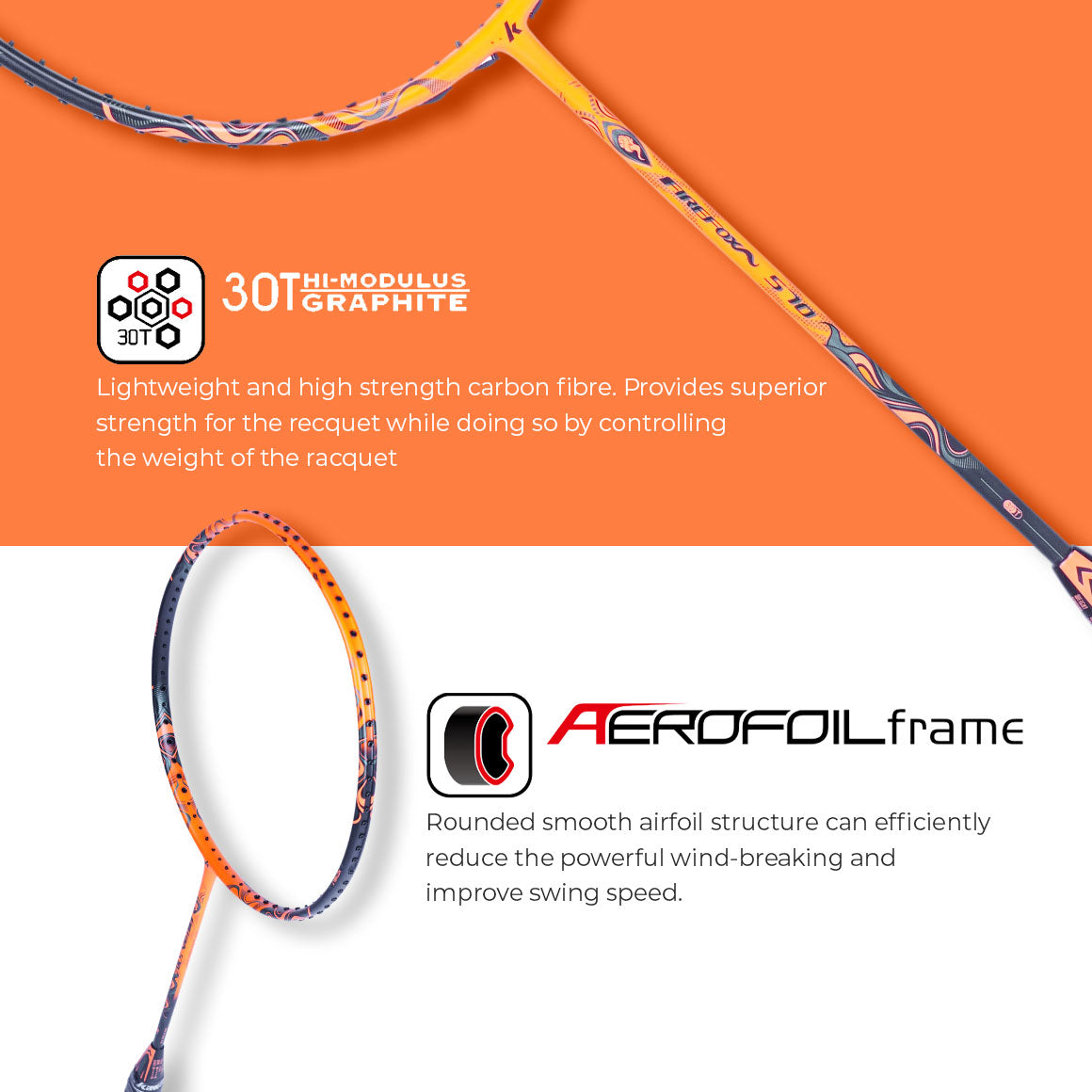 Kawasaki Firefox 570 24T Graphite Racket | KIBI Sports – KIBI SPORTS