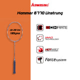 Hammer 6770 Unstrung Badminton Racket (Orange)-3U/G1