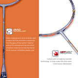 Hammer 6770 Unstrung Badminton Racket (Orange)-3U/G1