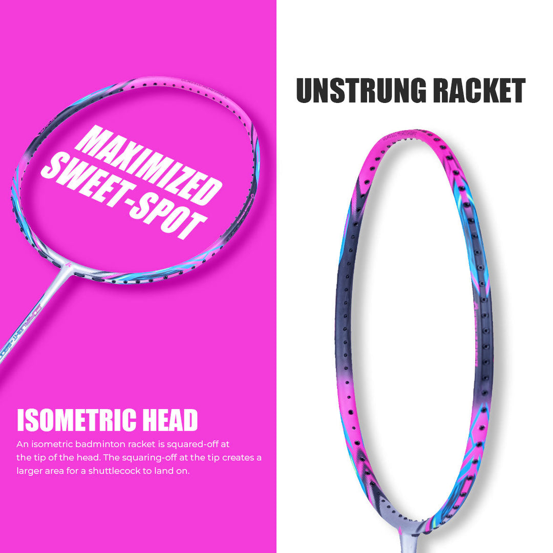 Super Light 6800 Unstrung Badminton Racket (Purple)-6U/G1