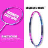 Super Light 6800 Unstrung Badminton Racket (Purple)-6U/G1